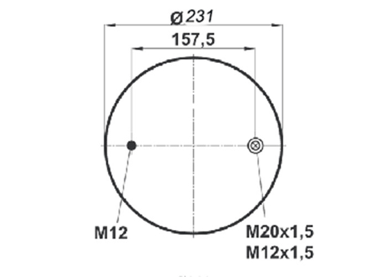 W01-M58-7548 Ciężarówka Wydruki powietrzne Firestone Gumy powietrzne zawieszenie 1R12-701 Goodyear WABCO 9518127010