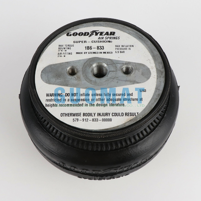 Goodyear 1B6-833 Jednowarstwowe gumowe zawieszenie powietrzne 579912833 Przemysłowa sprężyna powietrzna