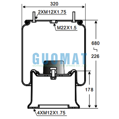Pojazdy z silnikami powietrznymi W01-M58-6348 Firestone 4023NP03 Contitech System zawieszenia części