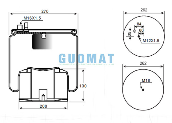 4884 N1 P06 Contitech Rubber Truck Air Spring MAN Przyczepa zawieszenie poduszkę powietrzną 81.43600.6035