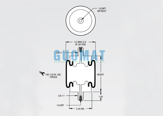 Zastąpić Firestone kabiny Air Shock W02-358-3004 1/8NPT zawieszenie sprężyny powietrznej