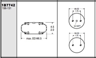 W01-358-7742 Numer mieszków gumowych z pojedynczą sprężyną powietrzną