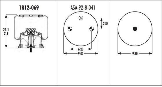 1R12-069 Resory pneumatyczne do samochodów ciężarowych 566243038 FIRESTONE W01-358-9069