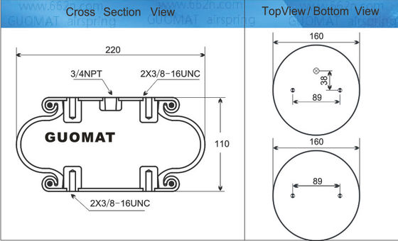 Air Fitting 3/4 NPT Firestone Ride Rite Air Bags W01-358-7465 Gumowe mieszki Style 115