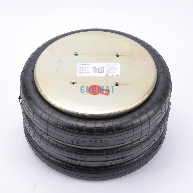 Przemysłowa sprężyna powietrzna 4xM10 śruby GUOMAT NO. 3B7383-3/8 Bellow No.3B383 Naturalny średnica 351mm
