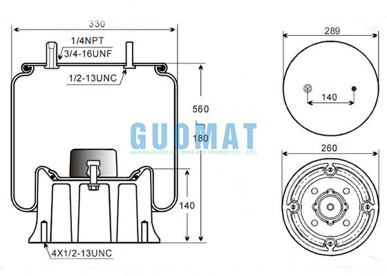 Części samochodowe W01-358-9141 Firestone Air Springs 4810 NP 03 Contitech Truck Suspension Balon powietrzny