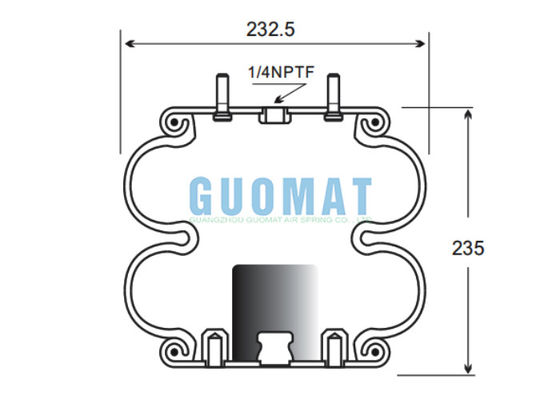 Podwójny zawieszenie powietrzne sprężyny 2B9-253 Goodyear W01-358-6945 Firestone powietrzne zawieszenie