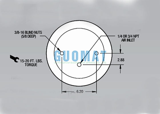 W01-358-9030 Poduszki powietrzne zawieszenia przyczepy Komponenty 1T15M-0 Ciężkie pojazdy ciężarowe Wiosna powietrzna