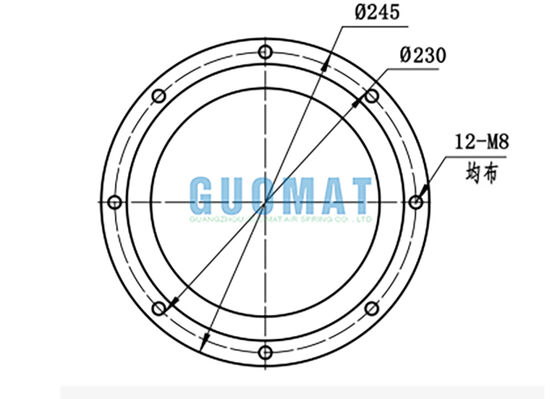 Dostosuj GUOMAT 2H12X2P05 Kołnierzowa Poduszka Pneumatyczna W01-R58-4044 Mieszki Pneumatyczne Firestone 12X2 Gumowe
