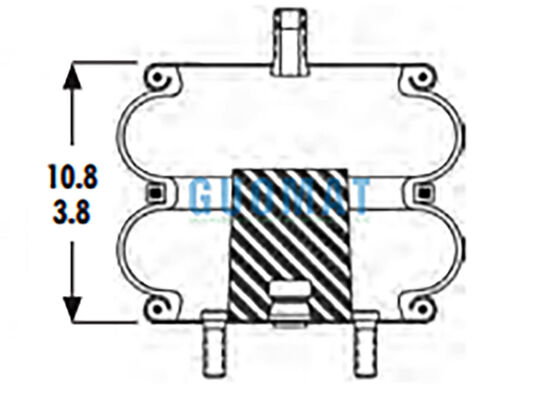 2B9-230 Goodyear Wymiana sprężyny powietrznej 578-92-3-202 Przemysłowe gumowe podmuchy powietrzne
