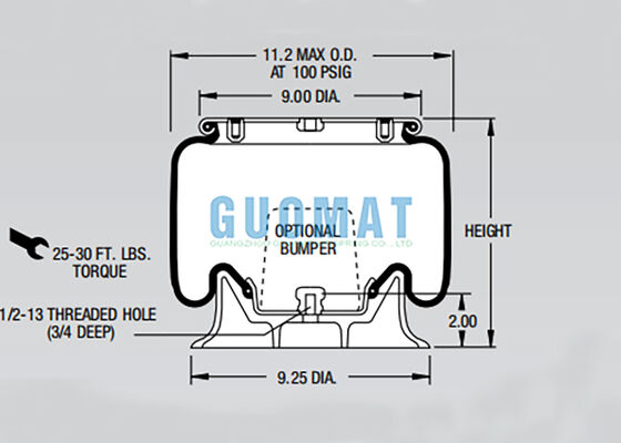 W01-358-9401 Firestone Truck Suspension Air Spring 1T15T-1 Style Semi Trailer Air Bag