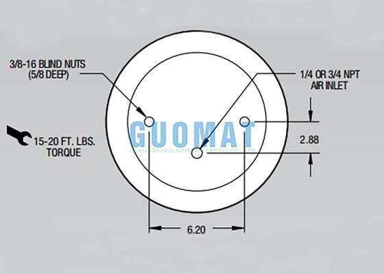 Poduszka pneumatyczna Firestone Rolling Lobe W01-358-9053 1T15M-2 do zawieszenia pneumatycznego ciężarówki