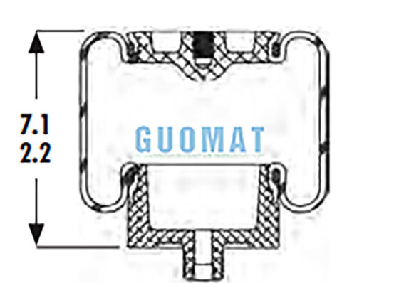 Goodyear 1S4-007 Gumowe poduszki powietrzne zawieszenie W023587001 Firestone Cab Truck Airbags Replacement