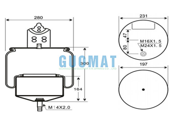 W01-M58-8477 Firestone Truck Suspension Air Shock 6606NP01 Contitech Gumka Air Spring