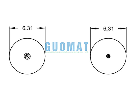 Gumo naturalne W01-358-6897 Firestone Dwukrotna sprężyna powietrzna AS-0058 Watson & Chalin