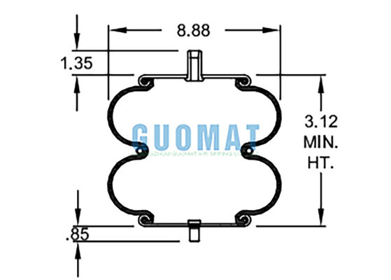 Gumo naturalne W01-358-6897 Firestone Dwukrotna sprężyna powietrzna AS-0058 Watson & Chalin