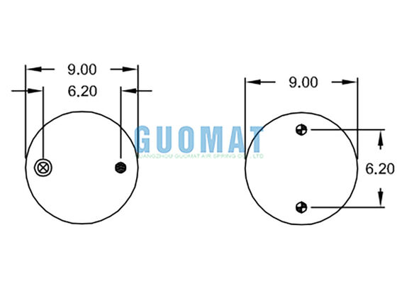 Poduszki pneumatyczne Firestone W01-358-7996 typu potrójnie zwiniętego amortyzator