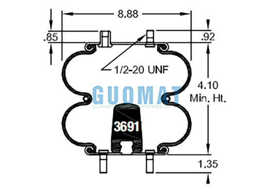 W01-358-6941 Firestone Amortyzator Pneumatyczny Styl 20 Gumowy Miech Sprężyny Powietrznej