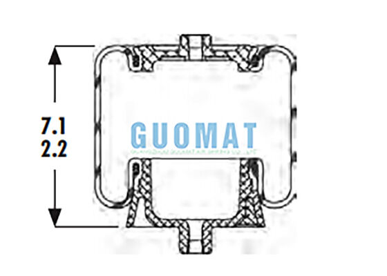 1S4-067 Kabinowy miech pneumatyczny Goodyear ASC-08-7-137 Wymiana poduszki pneumatycznej zawieszenia ciężarówki