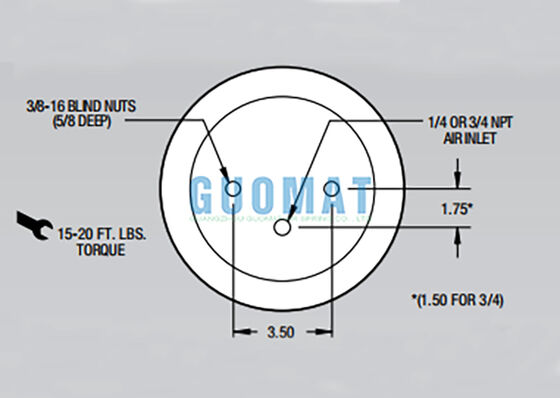 W01-358-5712 Firestone Poduszka Powietrzna do Ciężarówki System Zawieszenia Pneumatycznego z Miechem Obrotowym 1T14C-7