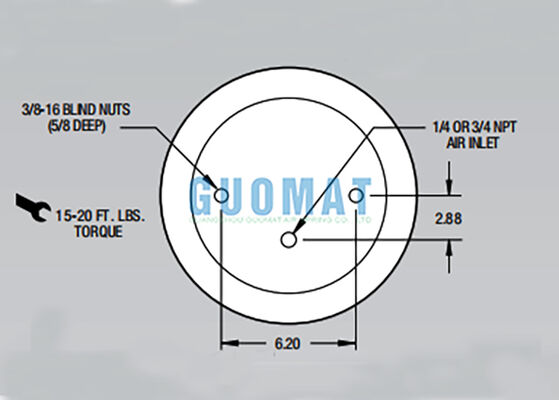 W01-358-9400 Firestone Airide Sprężyna pneumatyczna Amortyzator zawieszenia ciężarówki 1T15T-1