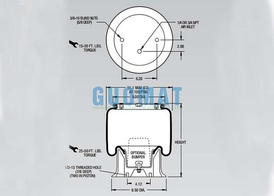 Truck Rolling Lobe Air Spring W01-358-9049 1T15LP-3 Firestone Auto Parts Replacement
