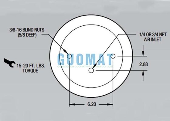 W01-358-9030 Sprężyny pneumatyczne Firestone 1/4 NPT złączka pneumatyczna Części zawieszenia pneumatycznego ciężarówki