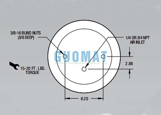 W01-358-9056 Firestone Suspension Air Spring 1T15M-4 Poduszki powietrzne ciężarówek