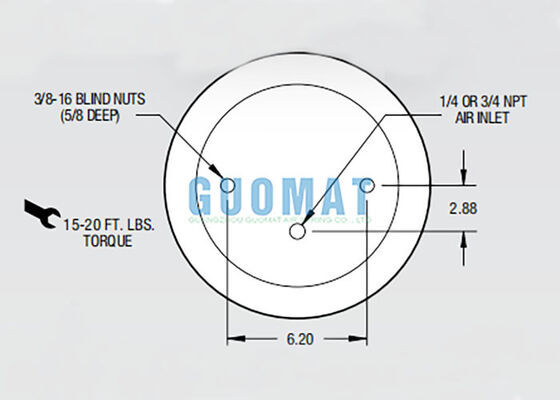 W01-358-9108 Firestone Poduszka pneumatyczna Rolling Lobe 1T15M-9 Zawieszenie pneumatyczne przyczepy