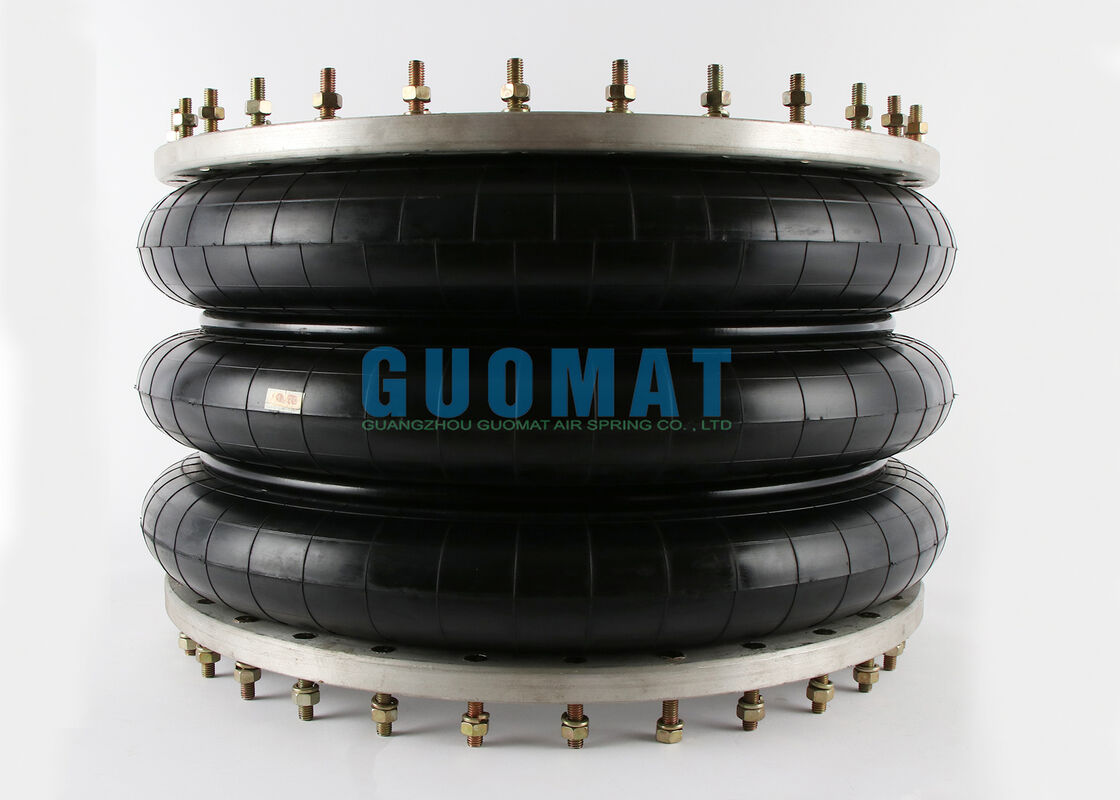 W01-358-9603 Firestone Flange Air Spring 348-3 Style Triple Convoluted Industrial Air Shock