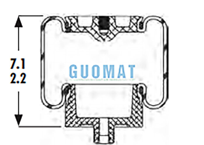 Goodyear 1S4-007 Gumowe poduszki powietrzne zawieszenie W023587001 Firestone Cab Truck Airbags Replacement