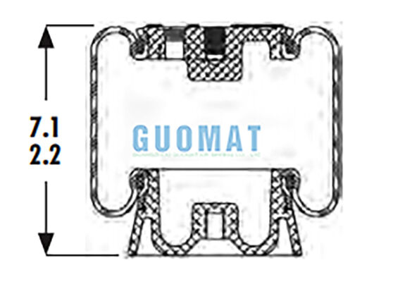 1S4-123 Goodyear Cabin Air Spring ASC-08-7-15 Podwieszenie Wstrząs powietrzny dla kierowcy ciężarówki